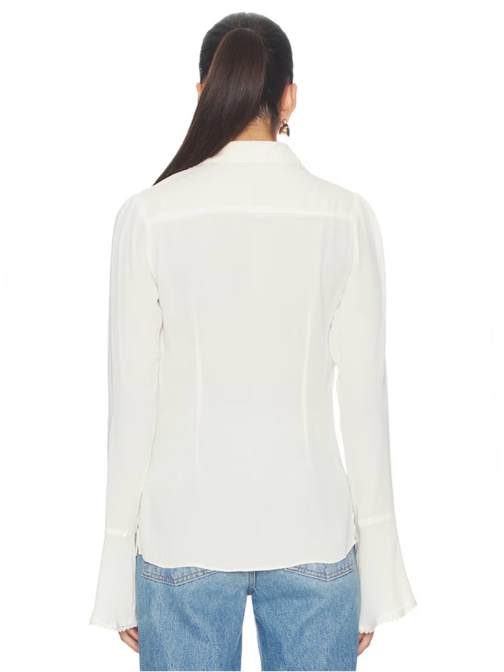 NWT $128 Free People Melrose Top in Whisper White - Picture 2 of 3